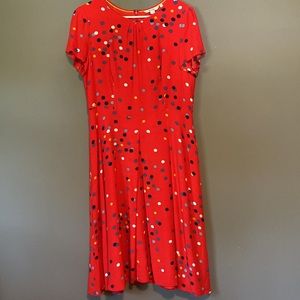 Boden red polka dot dress size 12L